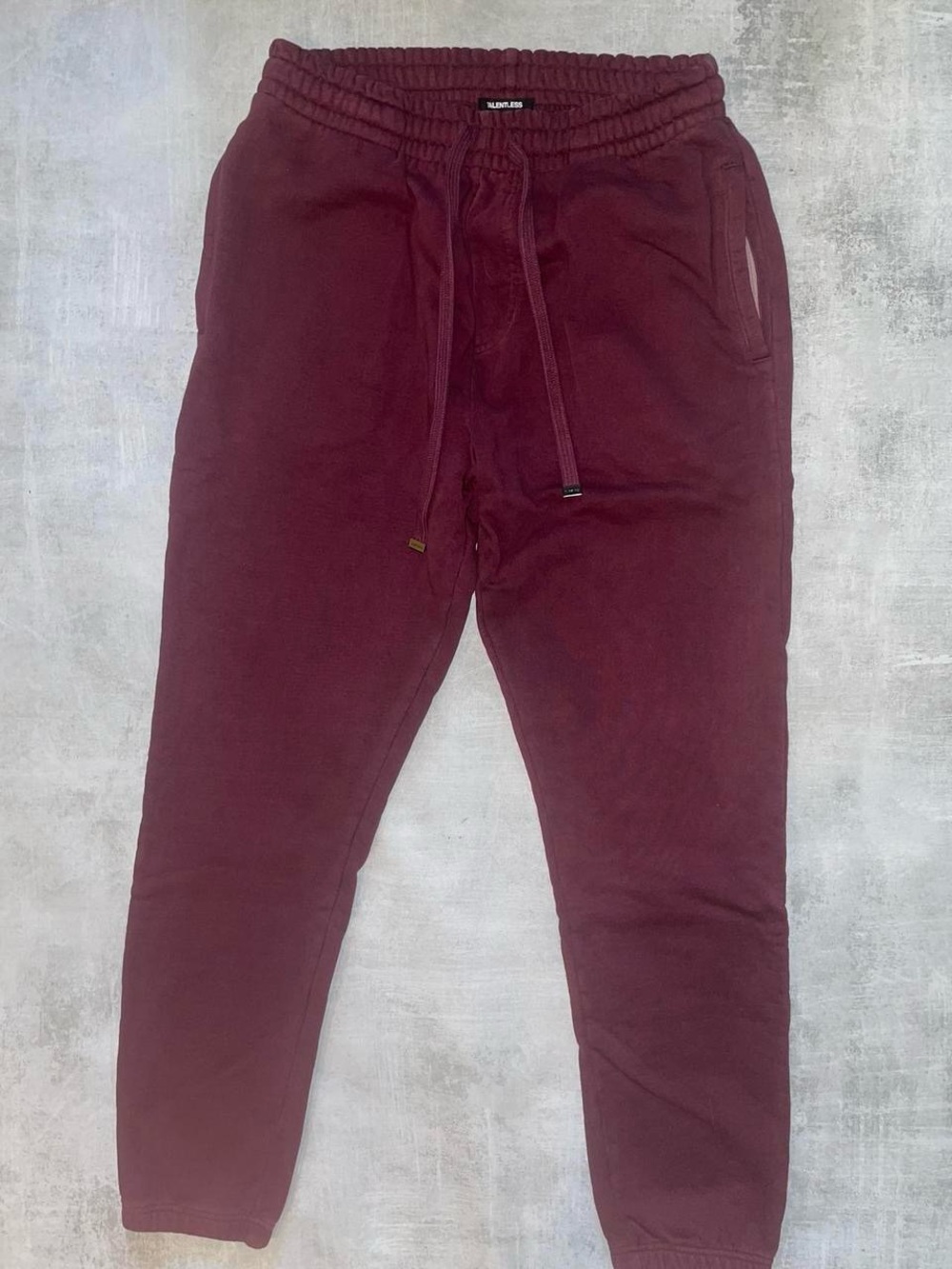 Talentless extra thick Burgundy joggers with drawstring waist